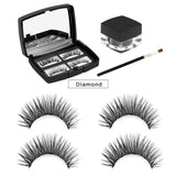 3D Magnetic Eyeliner With 2 Pairs Magnetic False Eyelashes Waterproof Natural Long Extension Fake Eye Lashes Make Up Tool Kits