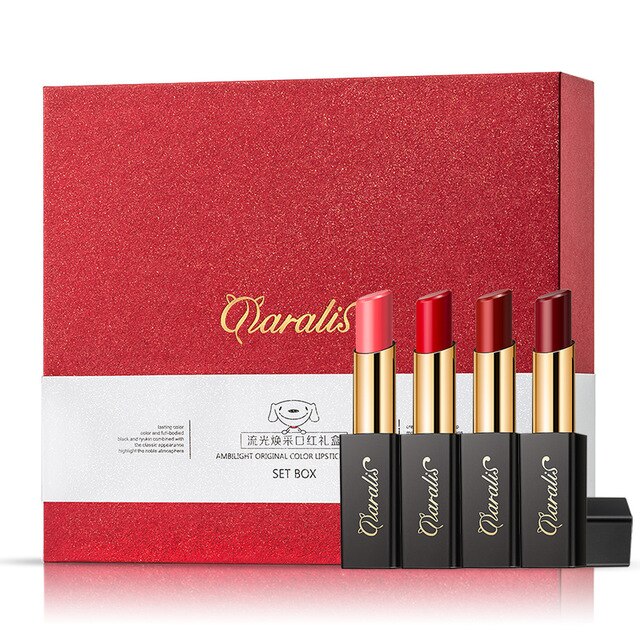 2018 Commemorative Edition Lipstick Set Red Waterproof Lip Kit Make Up Long-lasting Cosmetics Moisturizer Gift Present Beauty