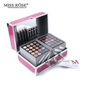 Maquillaje Profesional Miss Rose Face Powder Makeup Set Eyeshadow Palette Blockbuster Make Up Box Kit Highlighter Bronzer Gift