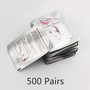 500 Pairs Eyelash Extension Paper Make Up Patches Tips Under Eye Pads Grafted Eye Stickers Lash Extension Eye Lashe Makeup Tool