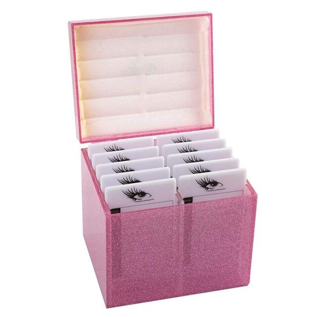 10 Layer Eyelash Storage Box Make-up Display Container Eyelash Holder Box Grafting Eyelash Box Extension Tool