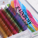 5 boxes/lot Super Soft Size 0.07mm Eyelash Extension Colorful eye lashes Popular in Party Beauty Make up tools