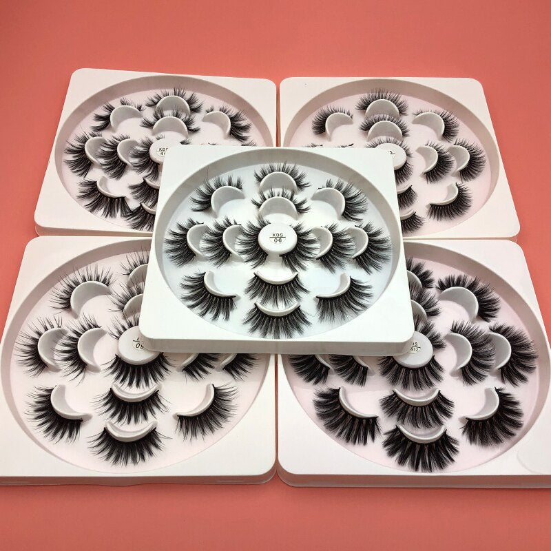 10/20/30/50/100 3D mink lashes Natural False Eyelashes Long Messy Makeup Fake EyeLashes Extension Make Up Beauty Tools maquiagem