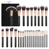 Docolor  28PCS Makeup Brushes Foundation Powder Eyeshadow Highlight Contour Eyebrow Make Up Brushes Soft Synthetic Hair Brush