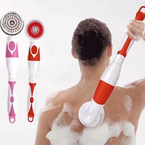 Electric Bath Brush Long Handel Waterproof Body Cleansing Massage Relaxation Spa Shower Tool Body Brush Scrubber AE-8285