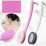 Massage Shower Brush Exfoliating Long Handled Practical Natural Sisal Bath Scrubber Brush Sponge For Spa