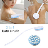 2 in 1 Bath Brush Massager Body Brush Scrub Skin Care Shower Exfoliation Brush Reach Feet Spong Bathroom Accessories