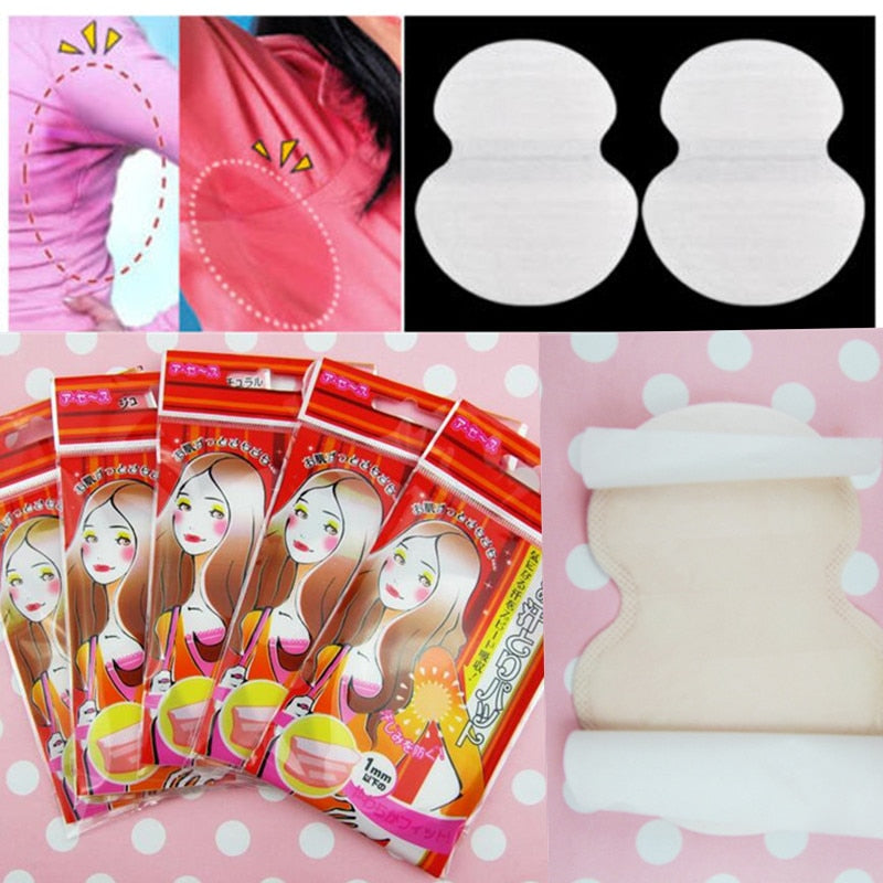20Pcs Armpit Sweat Pads Underarm Sweat Pads Gaskets Summer Reusable Deodorant Anti Perspiring Anti Transpirant Cotton Pads
