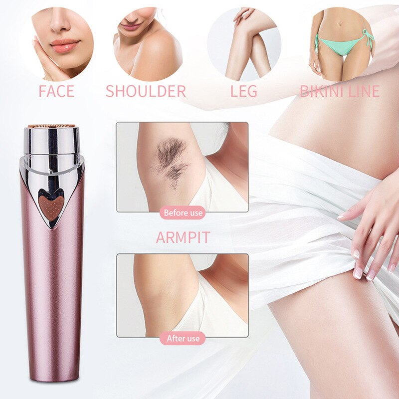 Mini Women Painless Hair Removal Female Upper Lip Cheeks Lipstick Shaver Face Hair Remover Shaving