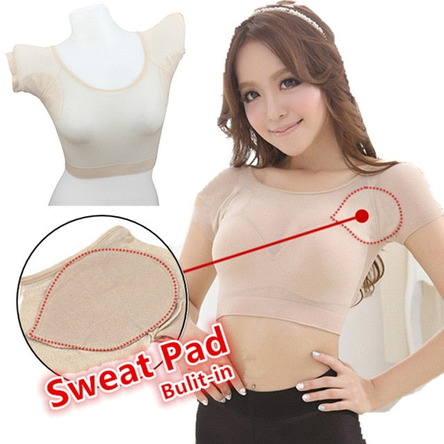 Ultra-thin ! 2In1 Built-in Armpit Sweat Pad Perfume Vest Corset Sweat Absorbent Deodorant Body Shaper Fragrance Smell Remover