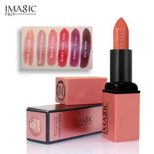 12PCS/LOT IMAGIC Velvet Matte 6 Colors Lip Stick Silky Temptation Rouge Beauty Batom Hot Sexy Colors Lipstick Make Up