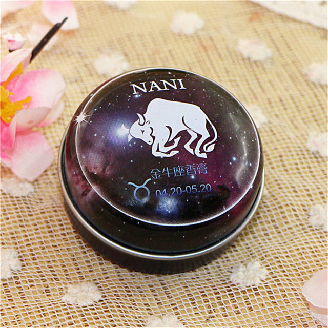 High Quality 12 Signs Constellation Zodiac Magic Solid Deodorant Solid Fragrance Magic Balm For Women Men