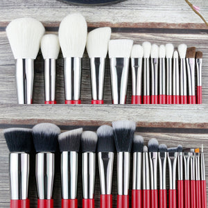 BEILI 30pcs Professional Makeup Brushes Set Natural Hair Powder Foundation Blusher Eyeshadow Eyebrow Eyeliner Makeup Brush Tools